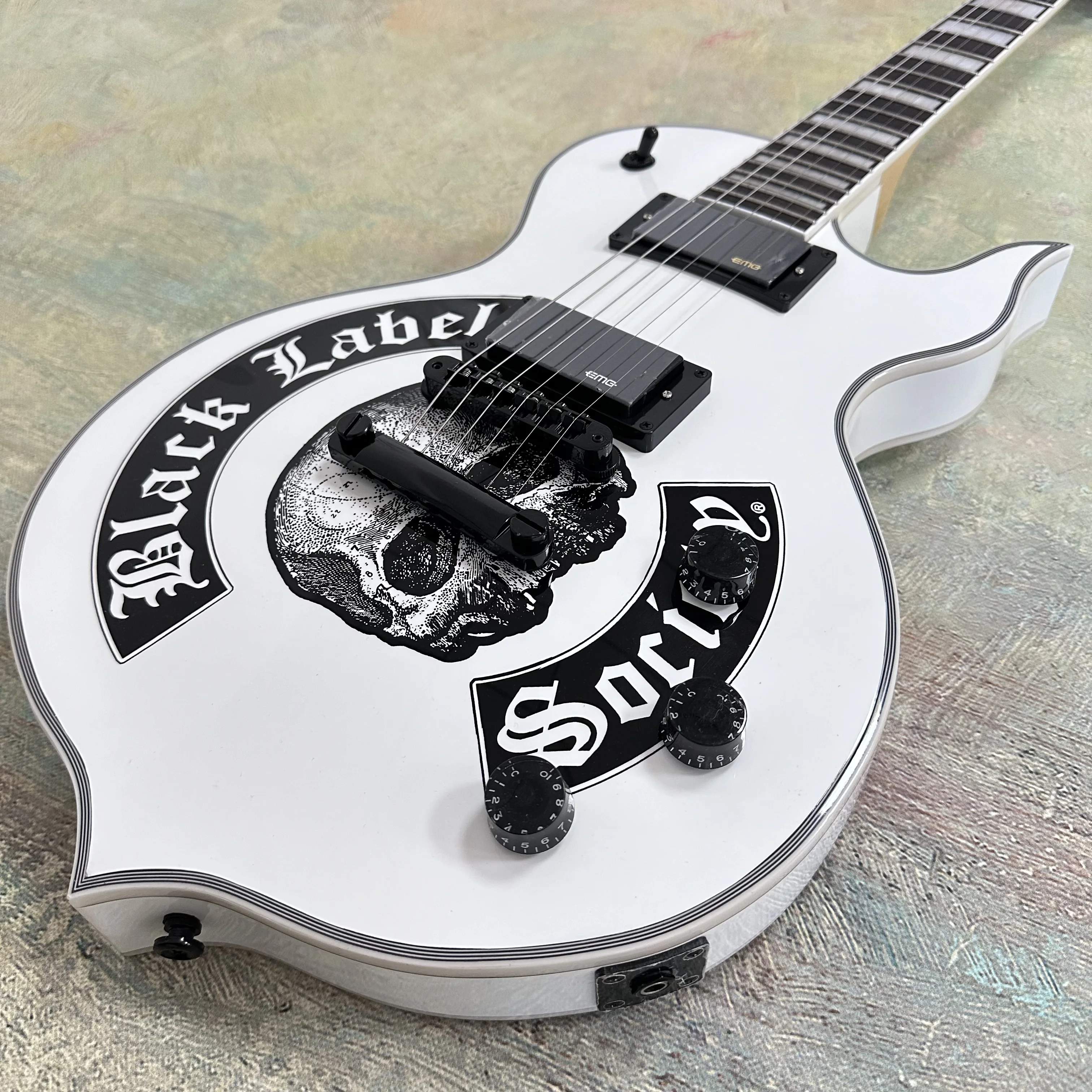 

Белая электрогитара Zakk Wylde Audio Odin Grail Black Label Society, американская электрогитара, тематический подарок, бесплатная доставка