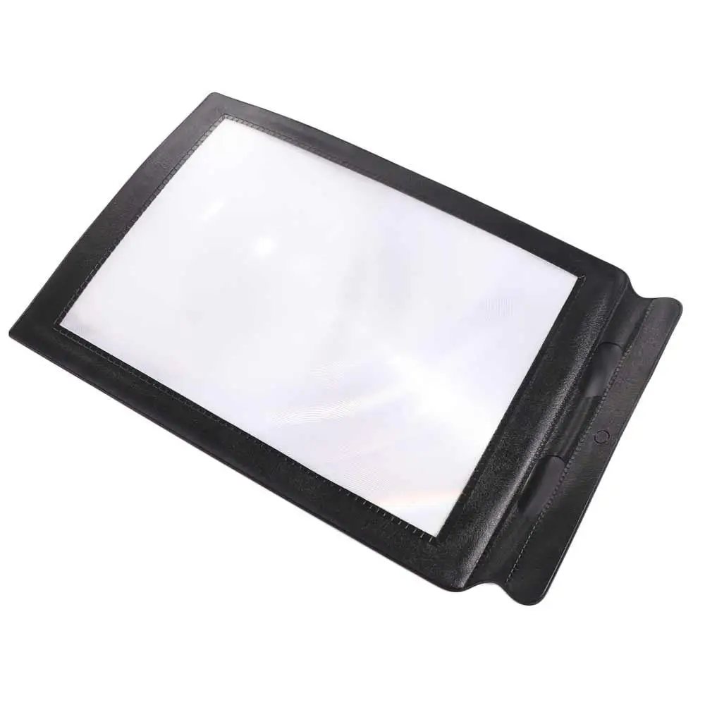 A4 Lenses Large Sheet Magnifier Handheld Portable Magnifying Glass PVC Easy To Use Loupe Science Tool Reading Book