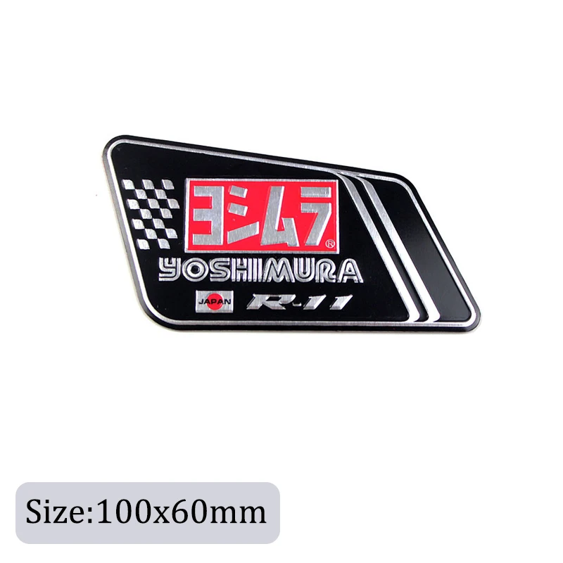 Tubo de escape de motocicleta para Yoshimura, pegatina 3D, calcomanías de silenciador de aluminio, accesorios para Kawasaki, Yamaha, Honda, Suzuki,