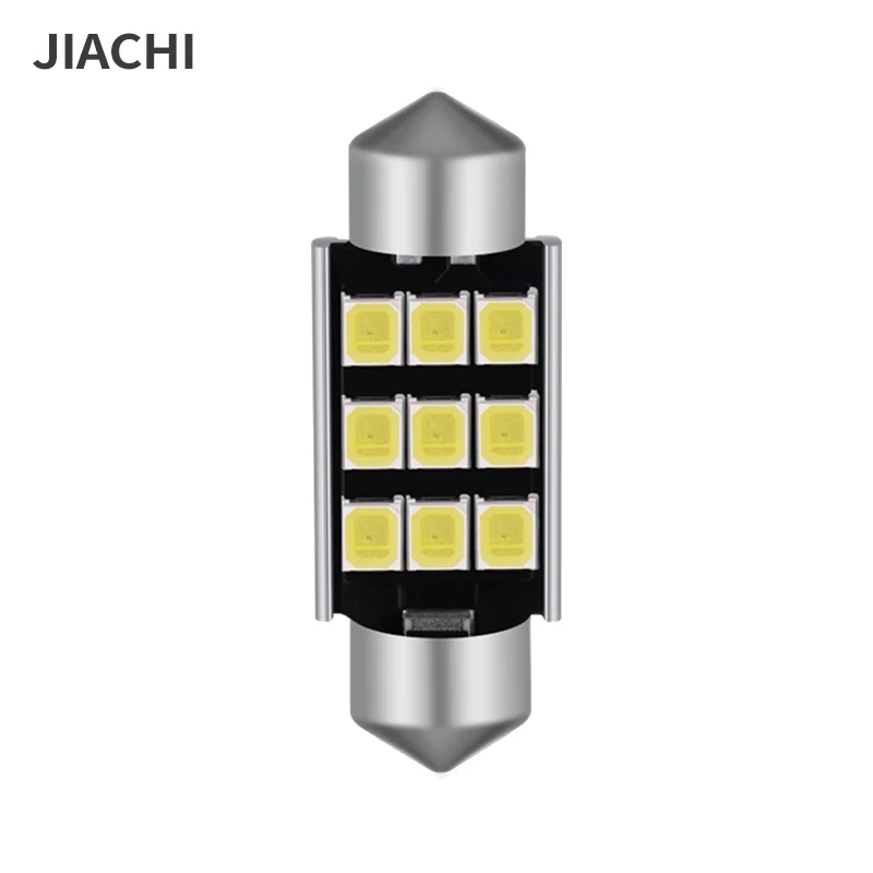 

JIACHI 100PCS Festoon For Car LED C5W 31mm 36mm 39mm 42mm Auto Interior Dome Light 2835 9SMD 280LM Wholesale White Red Yellow12V