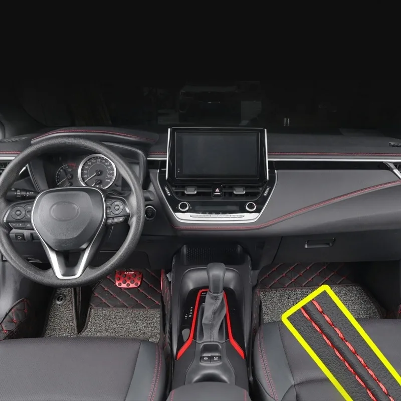 Car Interior Moulding Trim Self-adhesive Dashboard Leather Decorative Line Red Blue DIY Braid Strip Universal Sticker Decor