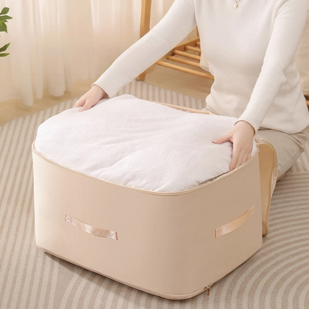 Heavy-Duty Self Compression Storage Bag Portable Organizer for Bedding Clothes for Closet Organization Space Saving Bedding view 3