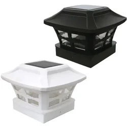 Solar Outdoor Post Cap Lights - 10x10- Bright LED Light for Fence Deck Garden or Patio Posts, White & Warm Light, 3-Gear Modes