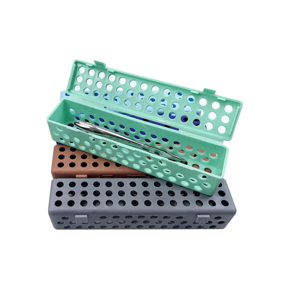 Autoclave Dental Sterilization Box Case For Tooth Extraction Elevators Dentist Pliers Forcep Instruments Disinfection Box Holder