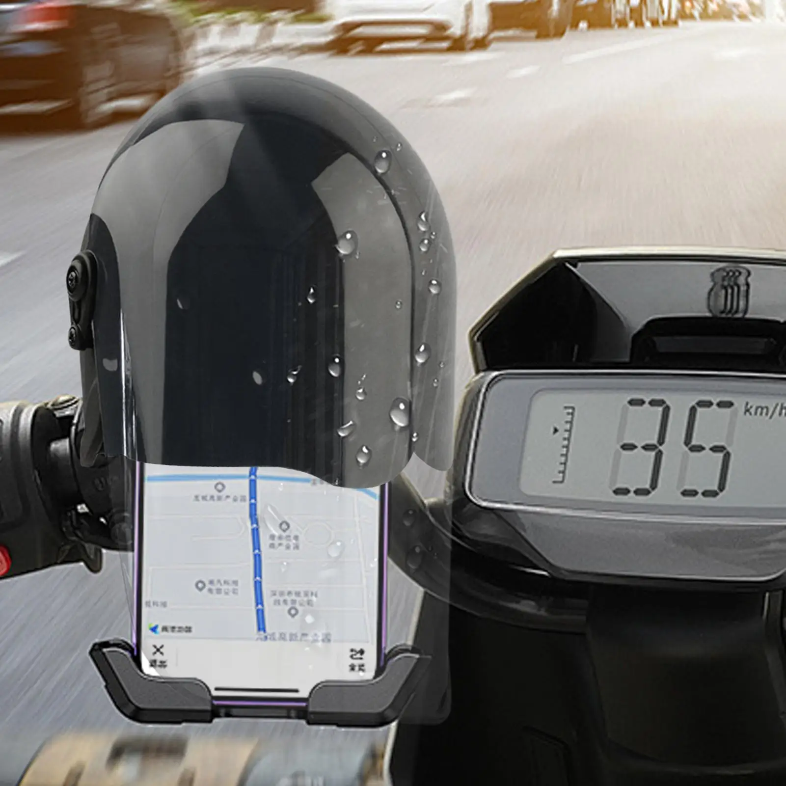 

Phone Mount Sun Shade Extended Sun Visor Helmet Rainproof Extended Waterproof Visor Sun Hat For Motorcycle Electric Vehicle