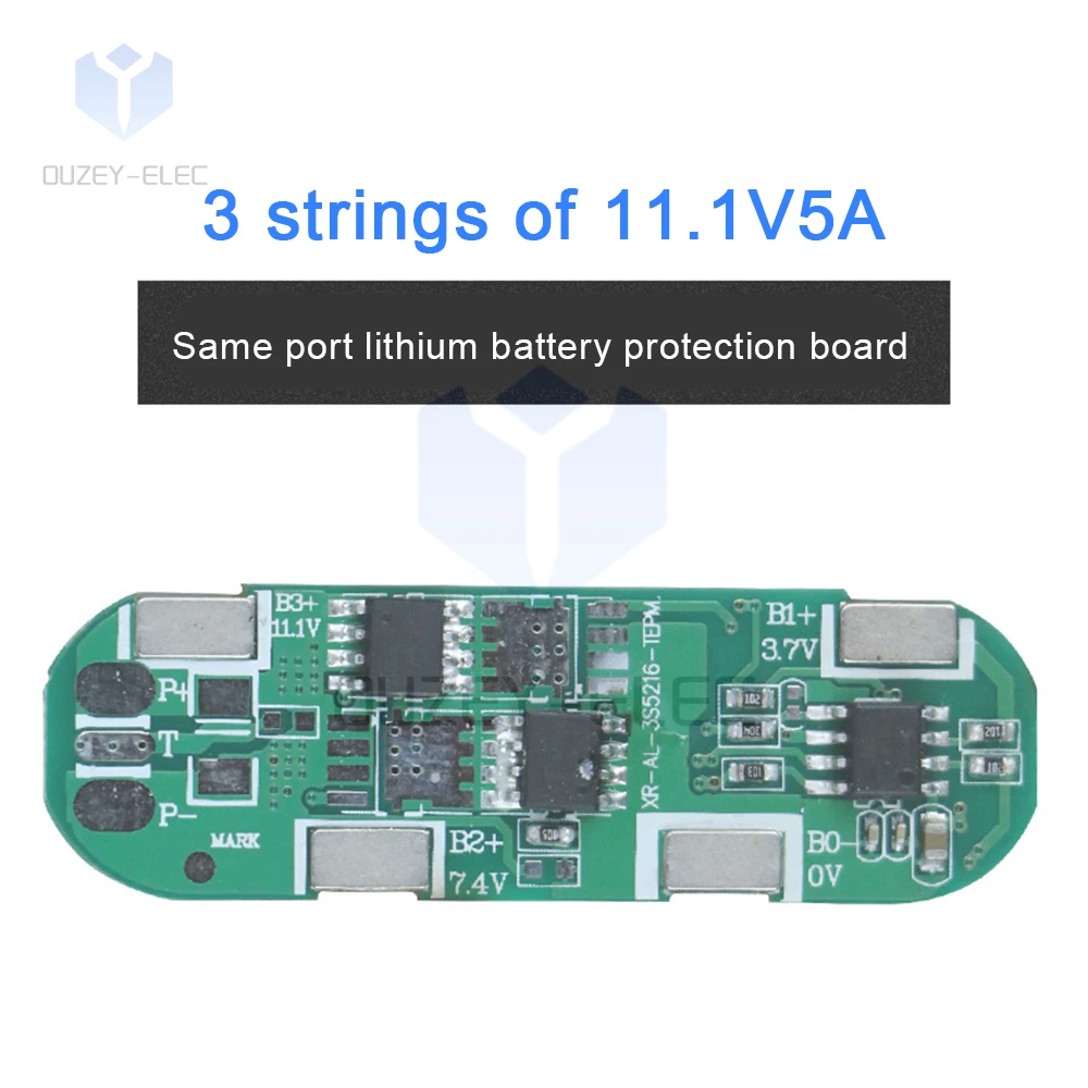 BMS 3S 5A 11.1V 12.6V 18650 بطارية ليثيوم أيون شحن لوحة حماية التيار الزائد حماية ماس كهربائى لبنك الطاقة