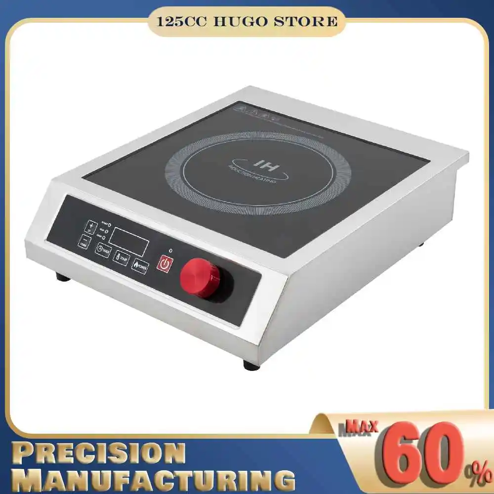 Table de cuisson à induction commerciale 3500W, cuisinière à induction électrique, écran LED, plaque de cuisson à induc…
