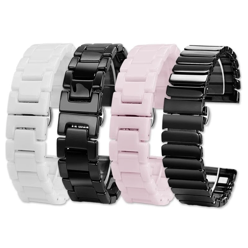 Bracelet de Montre en Céramique Rose pour Homme et Femme, Série COGREAménagement YSON 14503925 14503926 JO12 mm 14mm 16mm 18mm 20mm