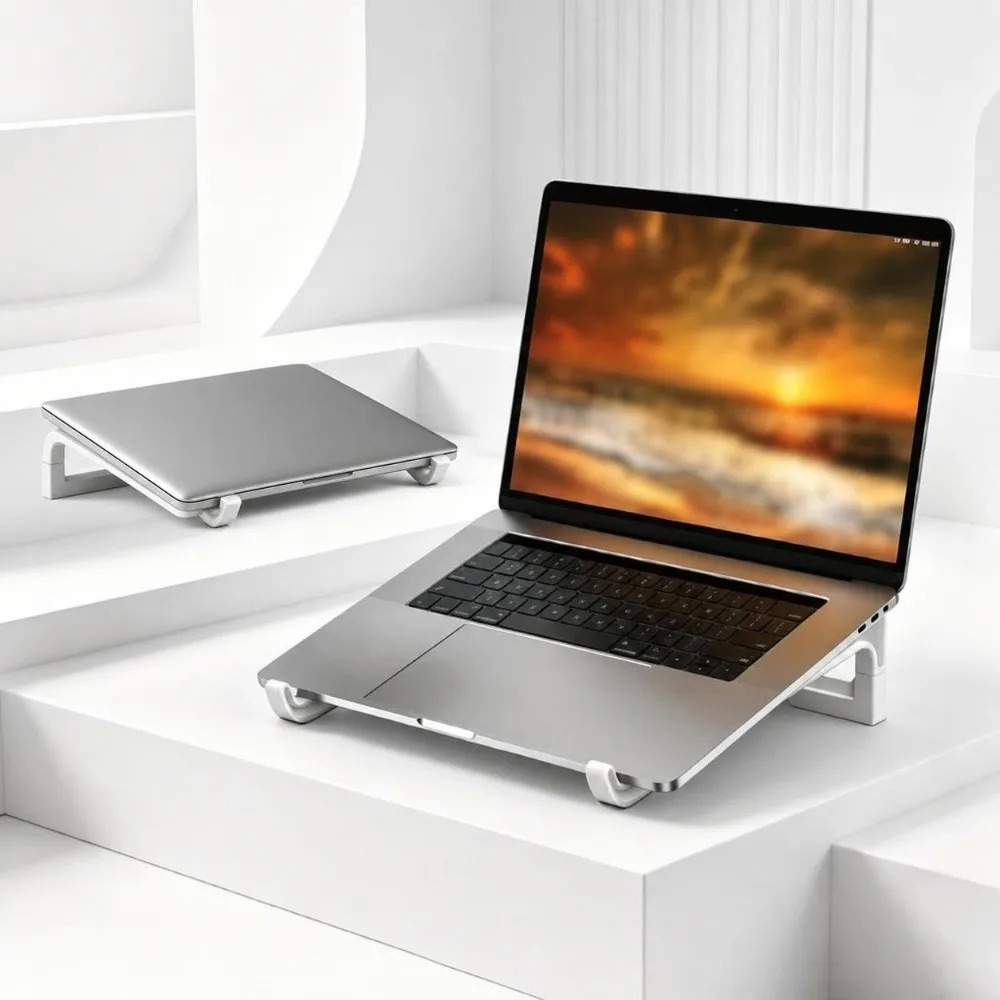 New Plastic Laptop Stand Ventilated Support Hollow Ergonomic Height Riser Foldable Notebook Holder For Office Work