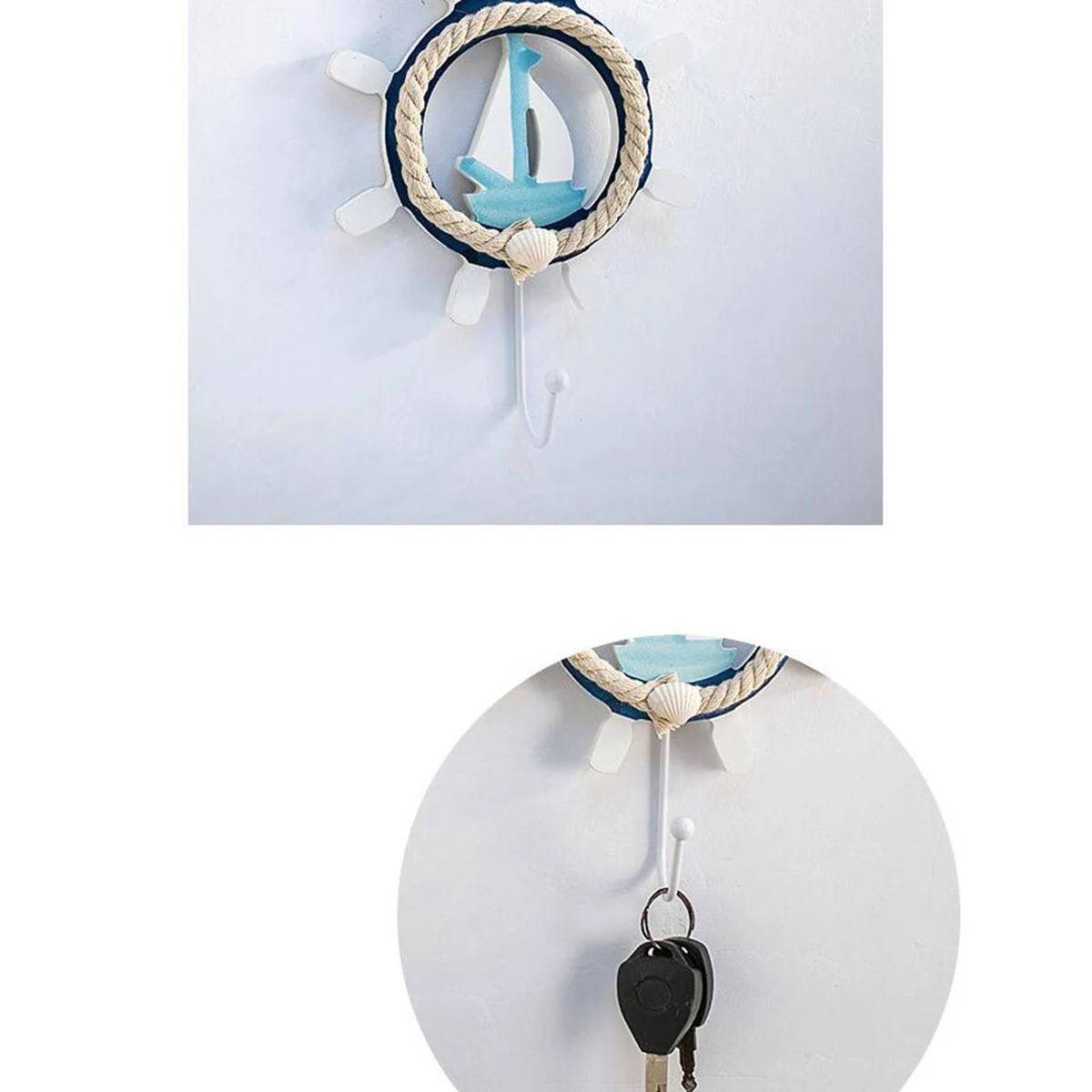 

Mediterranean Wall Hooks Heavy Duty Coat Hook for Home Decor Bathroom Kitchen Bedroom Living Room Ornament Storage