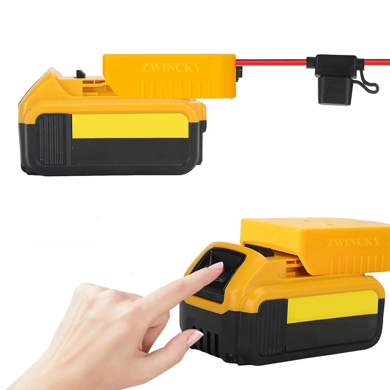 Adaptador Power Wheels para Dewalt 20V /18V DCB Bateria Conversão Kit com Fusível Interruptor e Terminais de Fio, 12AWG Fio