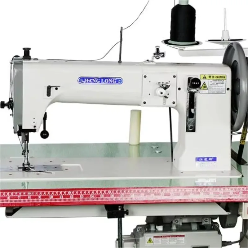 

243 Semi-Long Flat-Bed Single Needle Extra Heavy Duty Compound Feed Walking Foot Sewing Machine for Sale