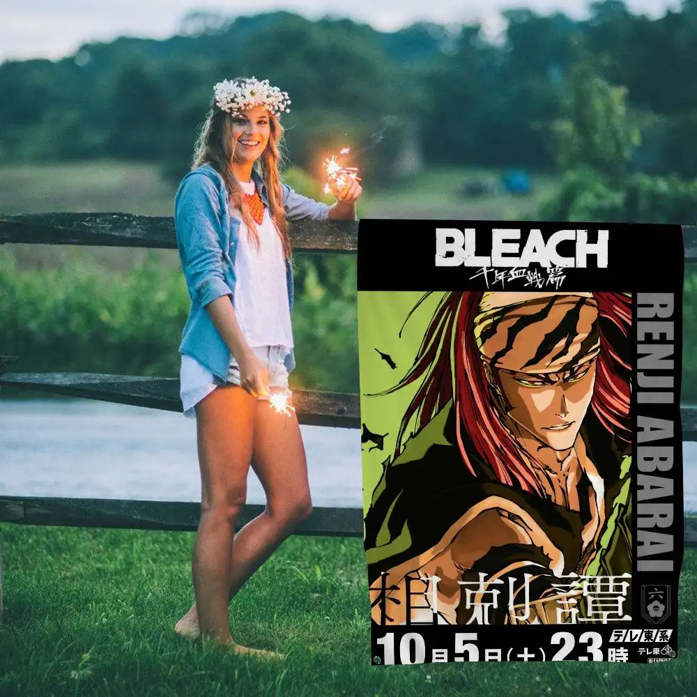 

1 шт. Аниме-фигурка Блич, креативный узор, подвесной флаг, полиэстеровый баннер с принтом, ручной флаг-растяжка