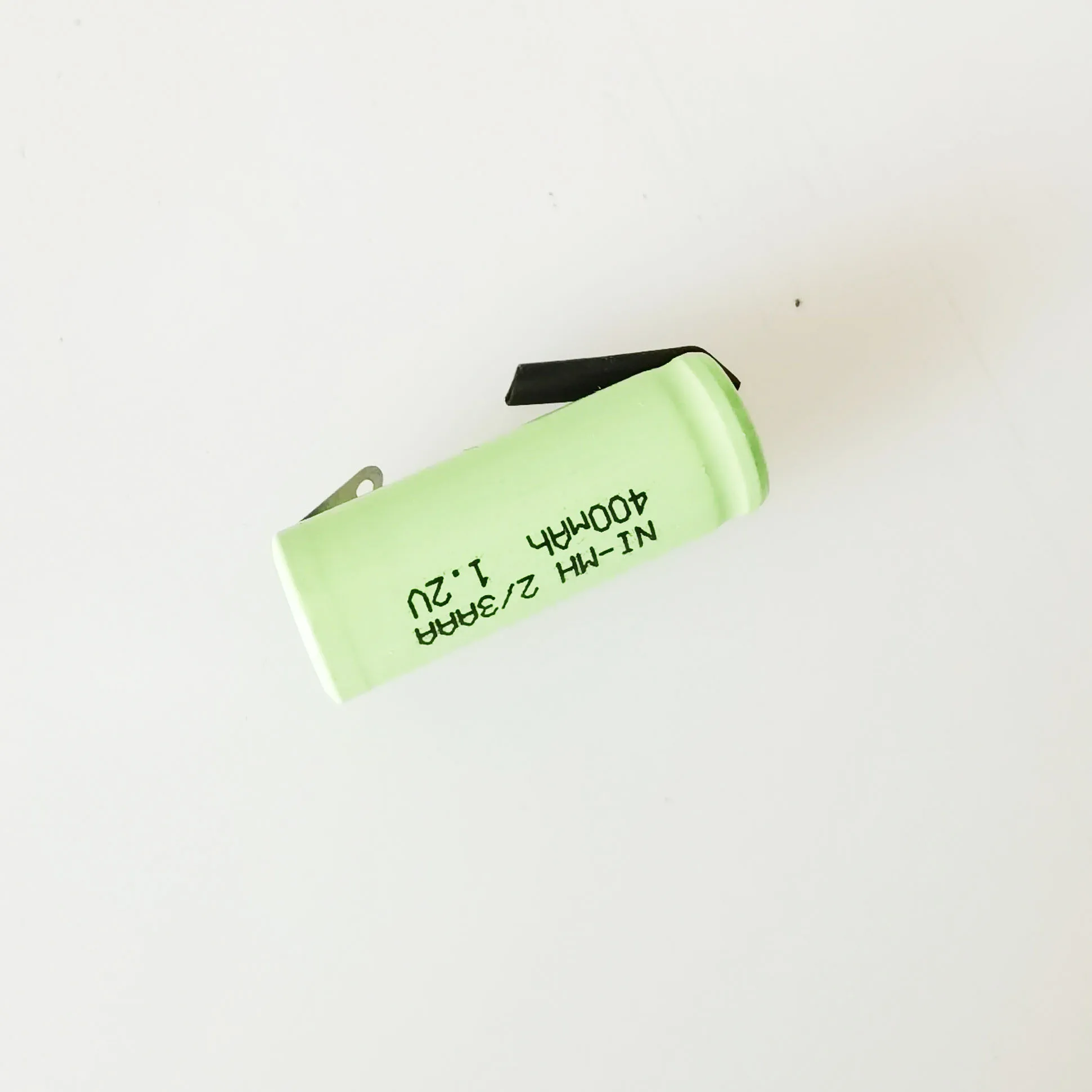 1.2V 2/3AAA Ni-MH rechargeable battery 400mah 2/3 AAA nimh cell with soldering tabs pins for DIY LED solar light