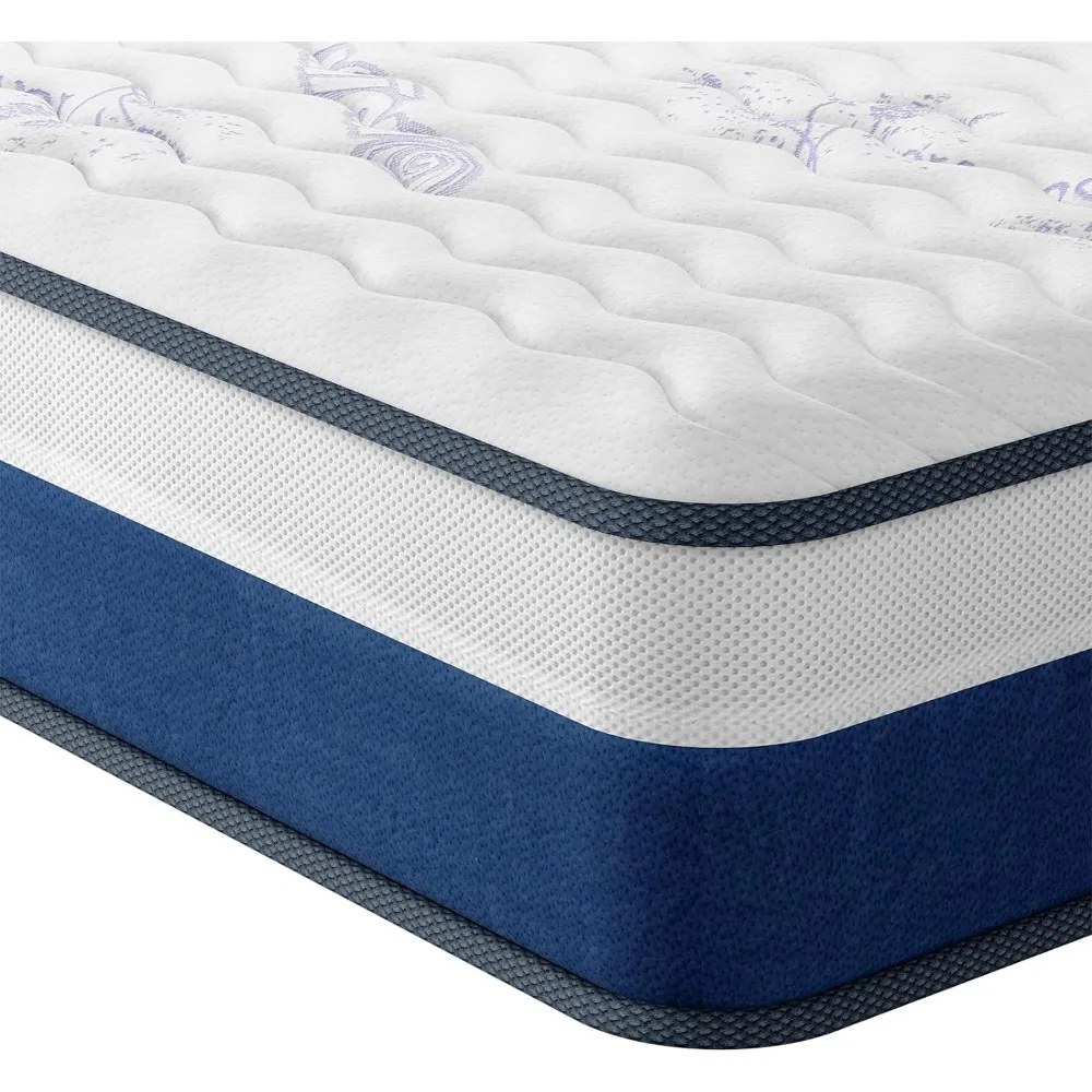 

Tight Top Series - 10 Inch Innerspring Hybrid Full Mattress/Bed in a Box, Medium Firm Plush Feel - Multi-Layer Memory Foam