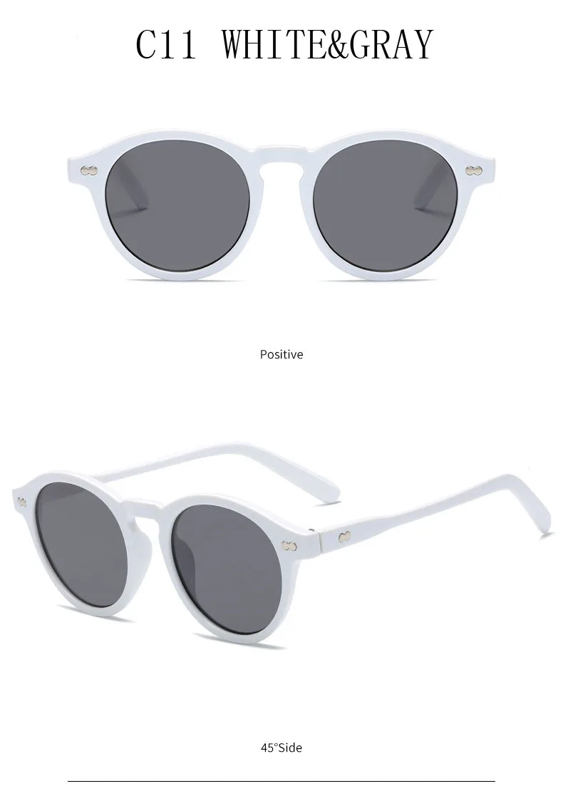 Vintage Runde Sonnenbrille Frauen Kleine Rahmen Sonnenbrille Für Männer Marke Designer Brillen UV400 – Detail 13