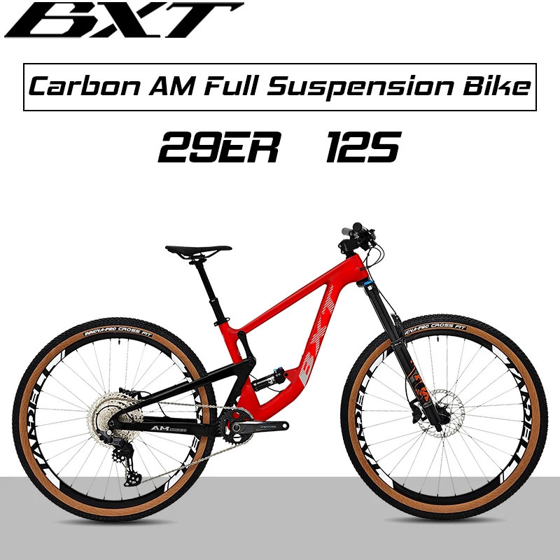 2025 Upgraded Carbon Fiber All Mountain Bike Full Suspension Bicycle 29er Travel Fork 160mm 29in Boost 148 Mtb Bike Race Bike