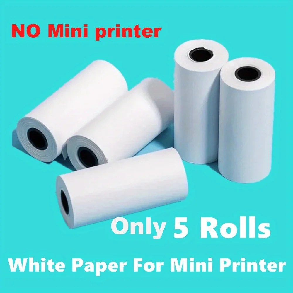 White self-adhesive sticker roll: Get high-definition photos with a mini printer!