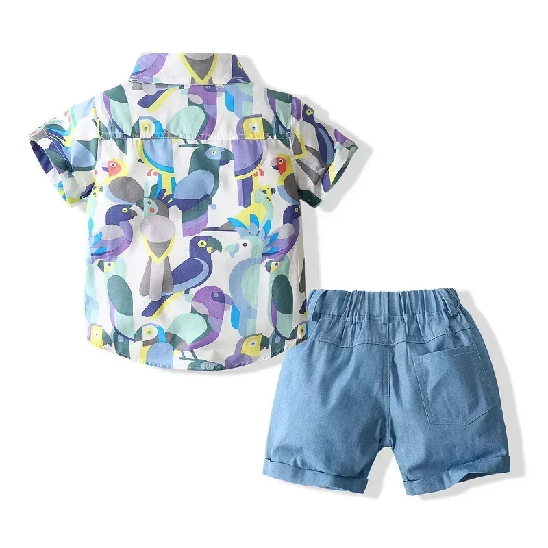 

2025 Newborns Baby Boys Sets Toddler Suit Children Matching Summer Pants Kids Clothes Cotton Clothing Formal Kid T-Shirt Shorts