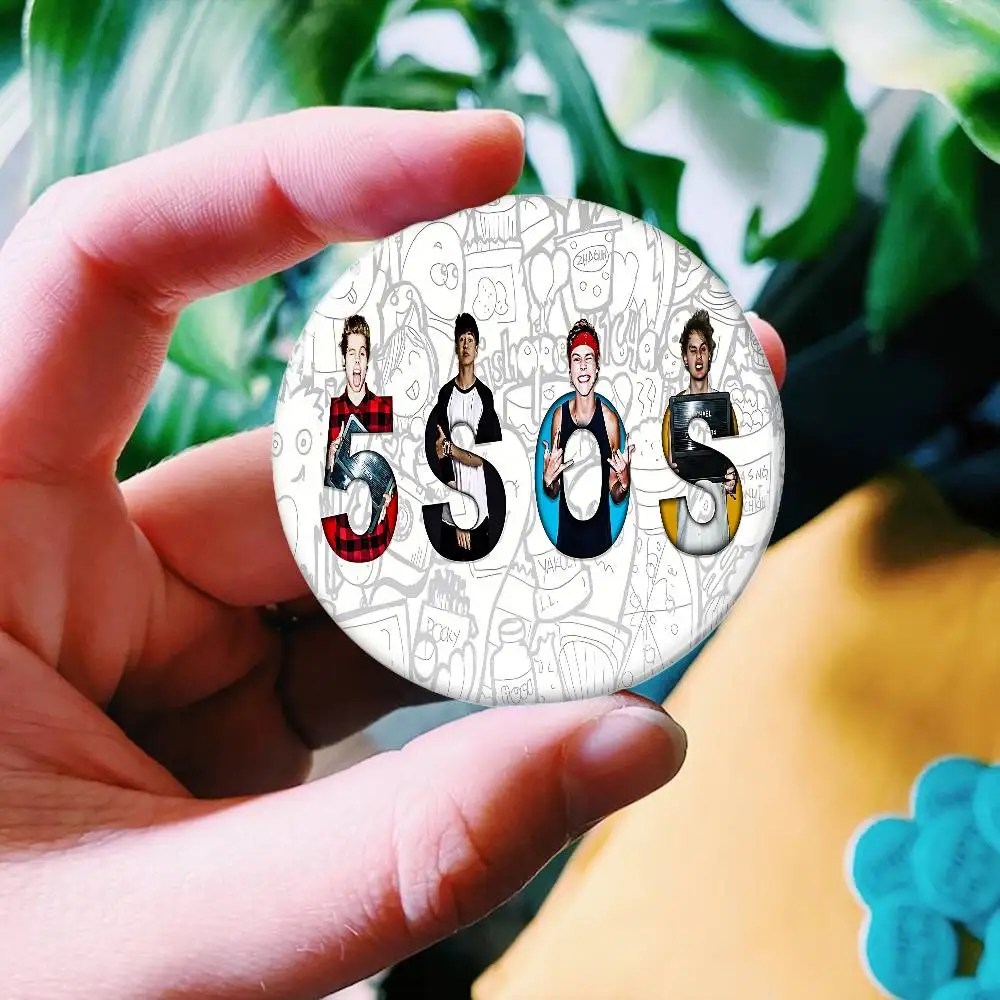 5-S-Seconds O-Of-S-Summeres 32/44/58mm Handmade Pin Round Funny Snap-in Brooches for Backpack Accessories Badge Hat Decoration
