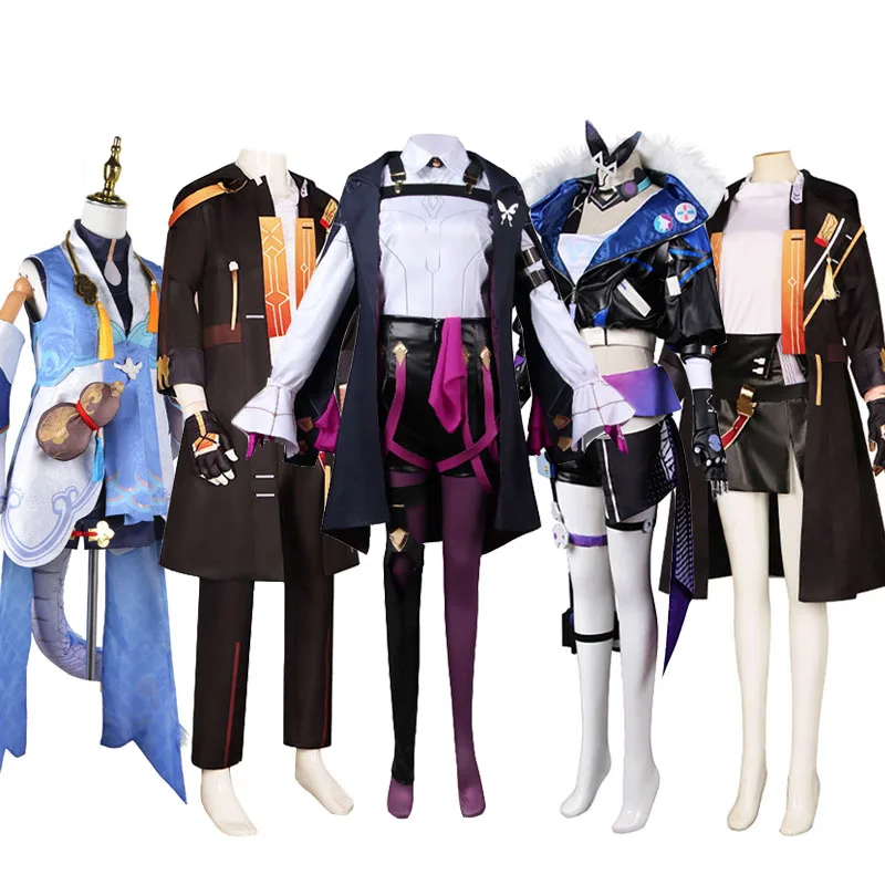 Honkai: 스타 레일 Bailu Kafka 코스프레 의상 풀 세트, 할로윈 카니발 파티 변장 정장, 성인 여성 남성 역할 놀이