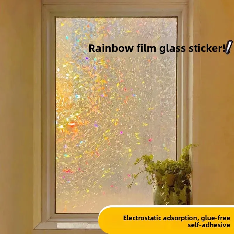 Fenster-Sichtschutzfolie, Innendekorationsfolie, Schattierungs- und Isolierfolie, selbstklebende Vinylfolie für Fenster und Glas.