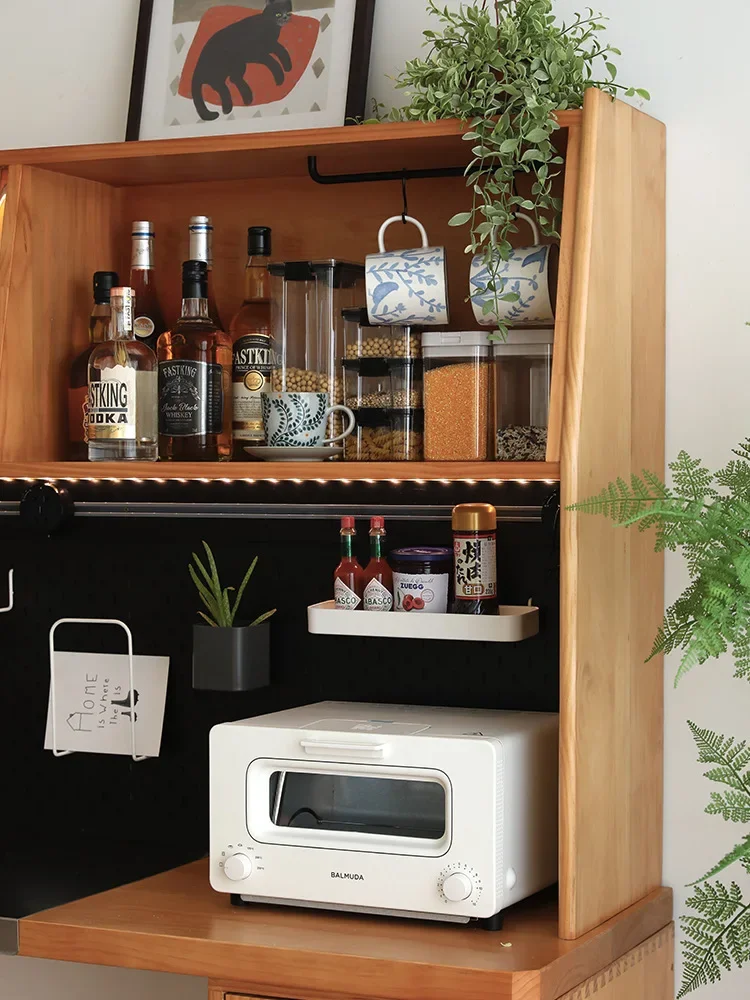 خزانة جانبية من خشب الكرز، طاولة طعام، مجموعة مطبخ، خزانة تخزين منزلية متعددة الوظائف #4