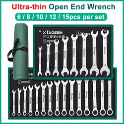 Juego de llaves de extremo abierto ultrafinas, juego de llaves combinadas, llaves de ciruela, llave Universal, Kit de llaves de doble uso, herramienta de reparación de automóviles