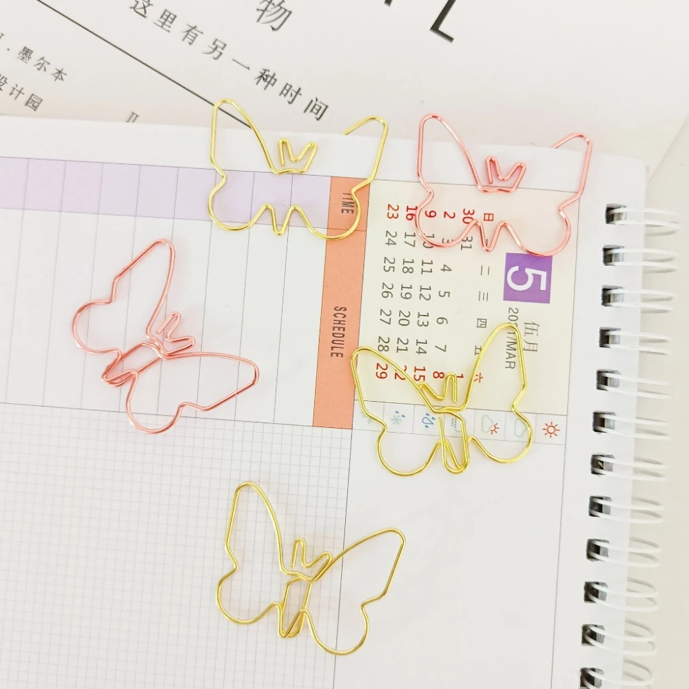 Paper Clip Bookmark Cute Creative Metal Cartoon Wholesale Special-Shaped Mini Bow Cross-Border Pin