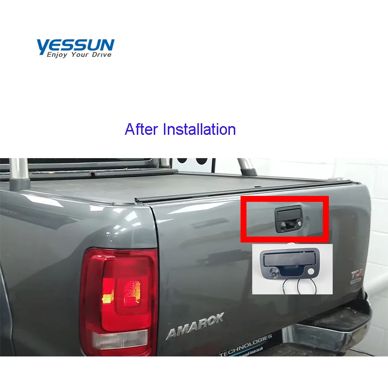 FHD Tailgate Handle  Rear View Camera for Volkswagen VW Amarok 2010~2020 car truck reverse camera OEM pickups