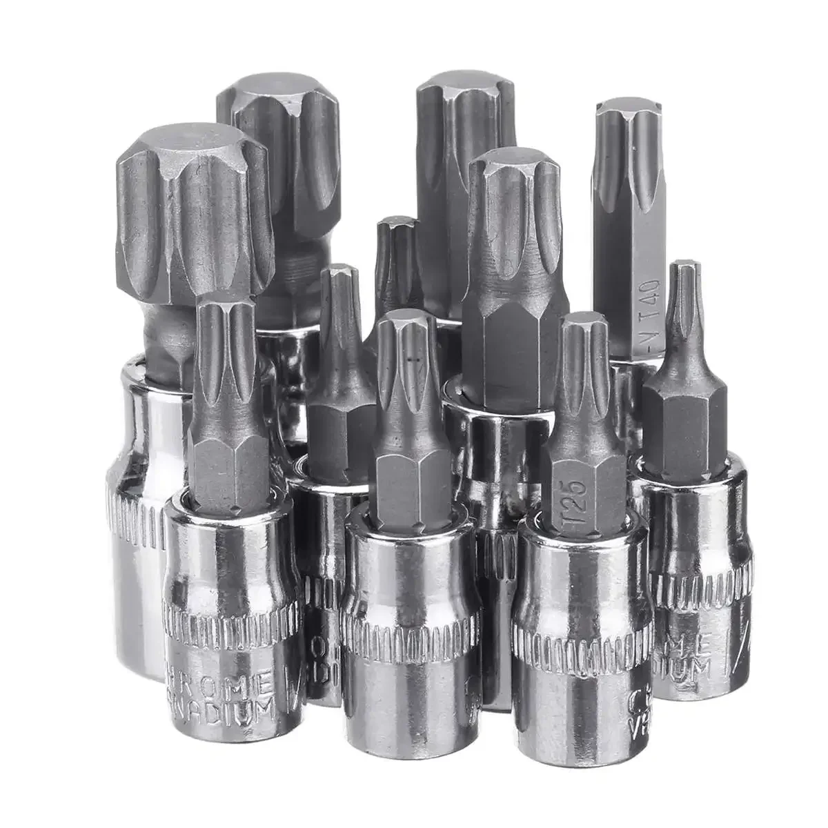 For Car Repair Bit Socket Set Screwdriver T10-T60 Security Tamper Proof With Hole 1/4