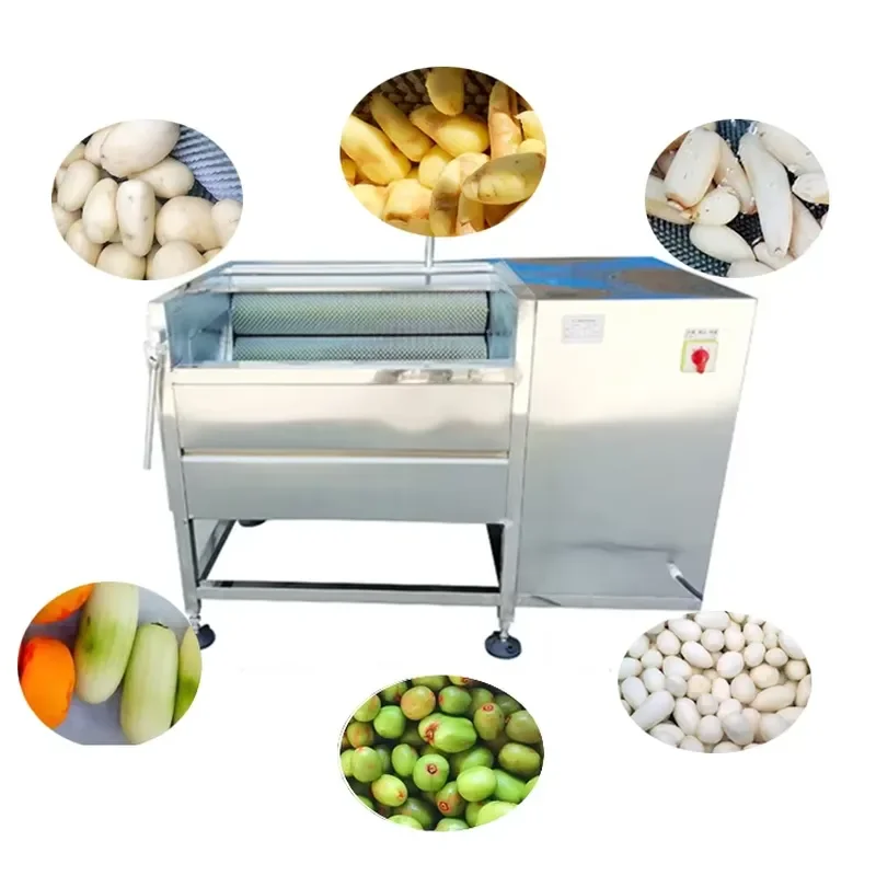 Factory Price Industrial Carrot Cassava Ginger Washing and Peeling Machine for Vegetable Cleaning and Peeling Processing