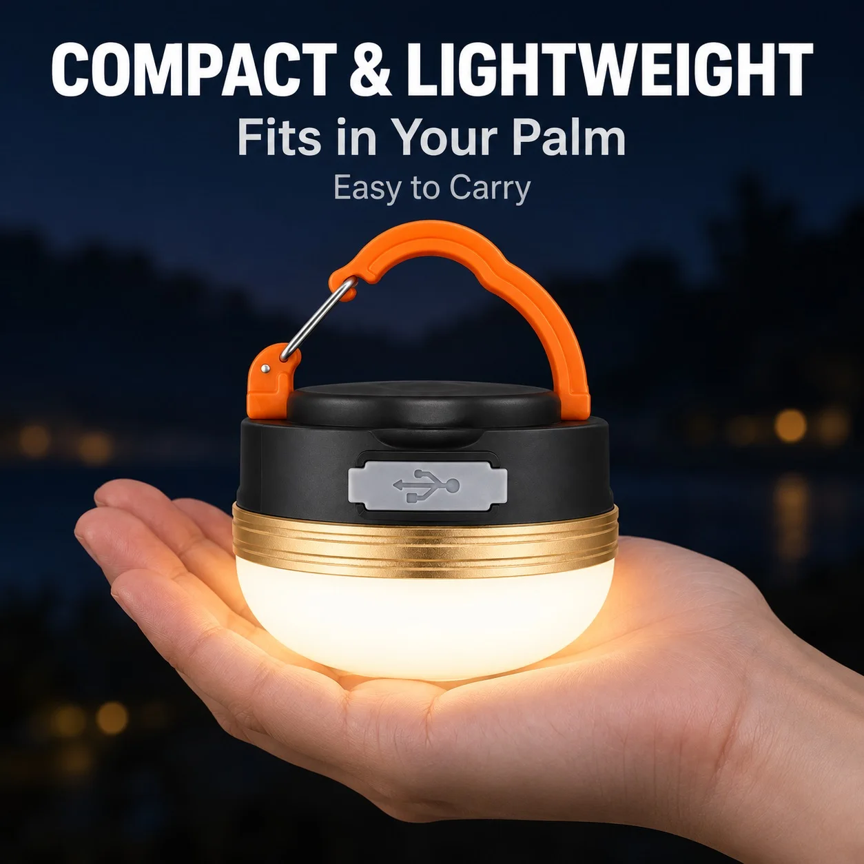 Yd-1 Egg-Shaped Camping Light, USB Rechargeable, Tent Light with Warm Light and Adjustable Brightness, Small Night Light with Hook for Hanging, Mini Portable Palm-Sized, for Camping, Bedroom, Bedside, Emergency Power Outage, Picnic, Hiking, Garden, Children's Room, Led Soft Light, Eye Protection, Multiple Brightness Levels, Long-Lasting Lithium Battery, Hanging Lantern, Household Backup Lighting.