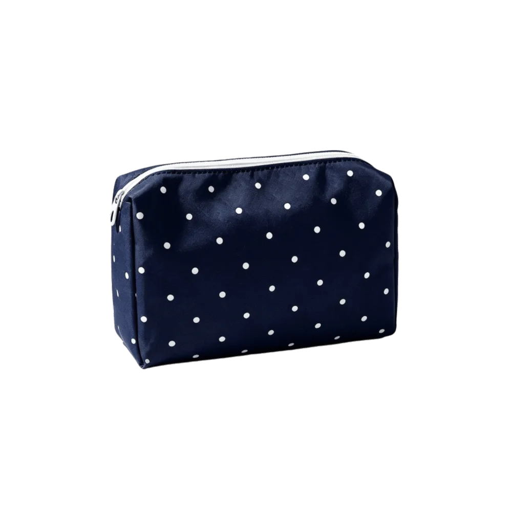 Portable Polyester Cosmetic Bag Waterproof Large Capacity Makeup Bag Polka Dot Korean Style Wash Bag Outdoor Carry