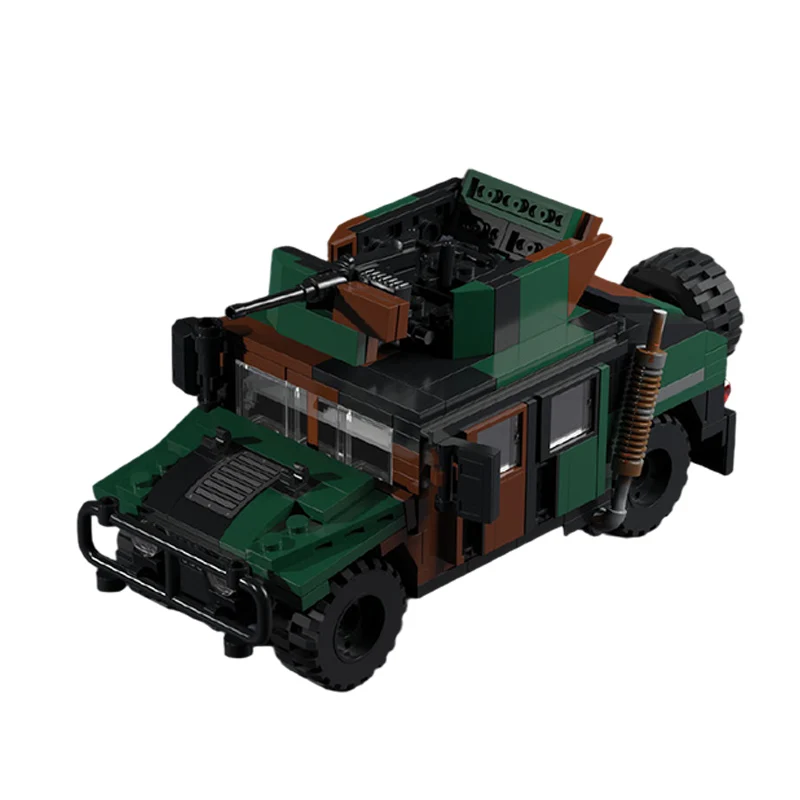 M1151A1 With Gunner Protection Kit Model MOC Building Bricks War Equipment Modular Technology Gift Holiday Assemble Children Toy