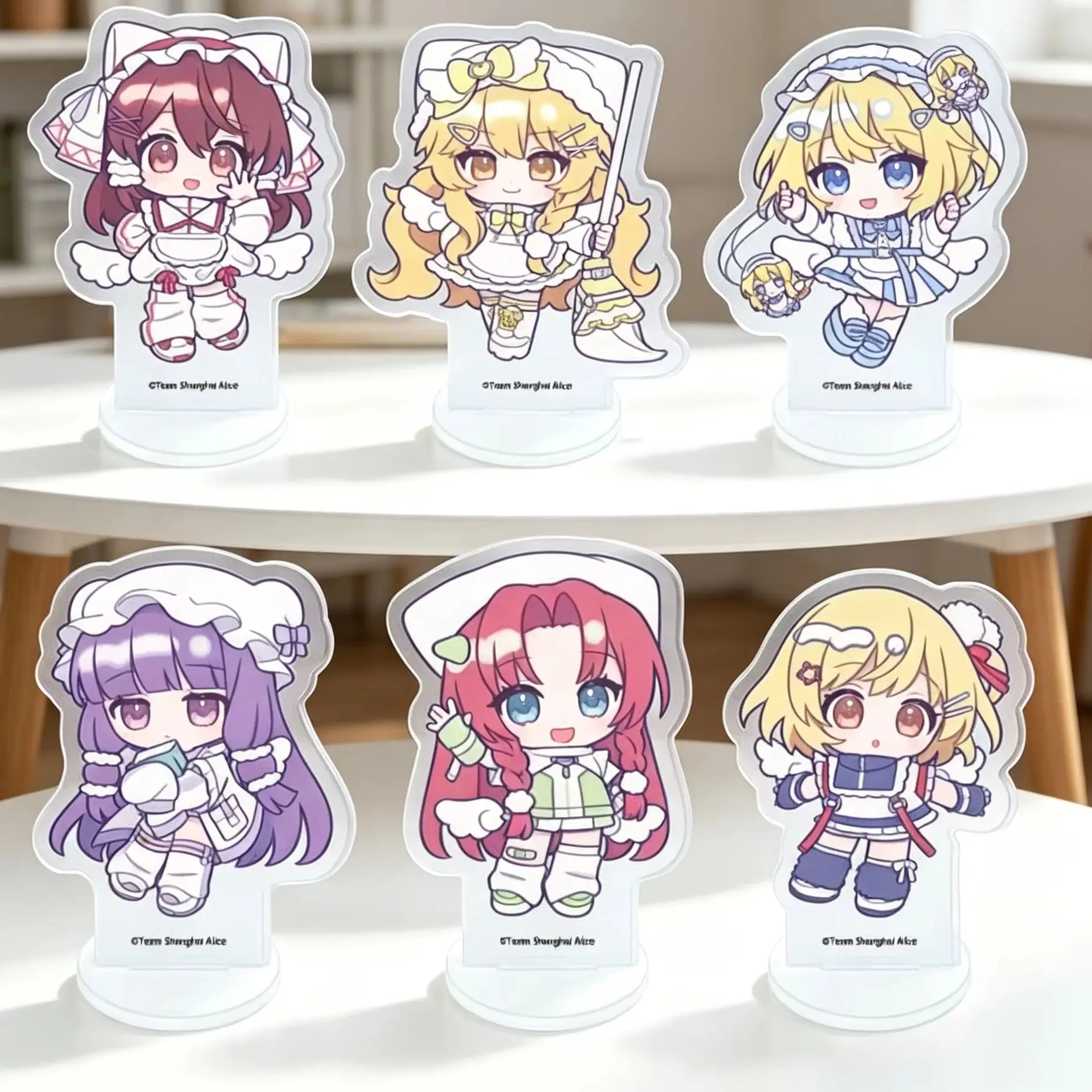 Anime Touhou Project Angelic Realm Ver Hieda no Akyuu Q-style Acrylic Stand Model Plate Keychains Desktop Ornament