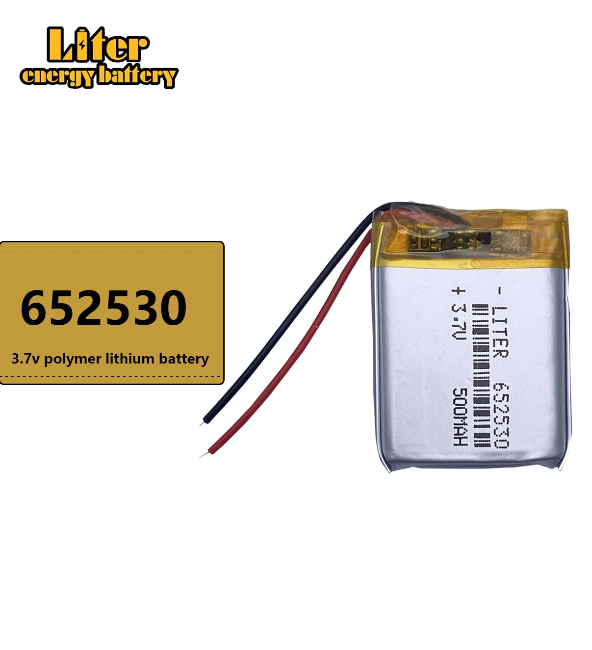 3.7V 652530 500mAh lithium-ion polymer battery quality goods quality of CE FCC ROHS certification authority