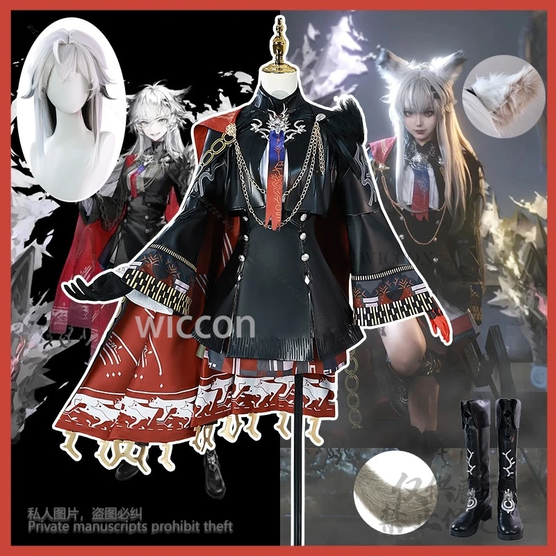 Anime Game Arknights Lappland the Decadenza Costume Clothing Skirt Shirt Wig Woman Halloween Party Customized Cos