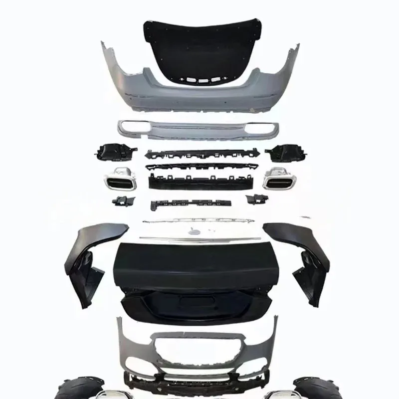 

Bodykit Grille Exhaust Tips Rear Diffuser Front Bumper Side Skirts Hood for S-Class W221 Upgrade to Kit