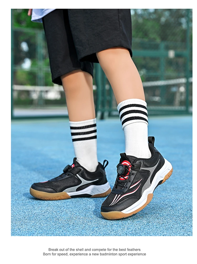 Atmungsaktive Tischtennisschuhe für Kinder Leichte Rutschfeste Outdoor-Badmintonsneaker Sporttrainingsschuhe für Jungen – Detail 13