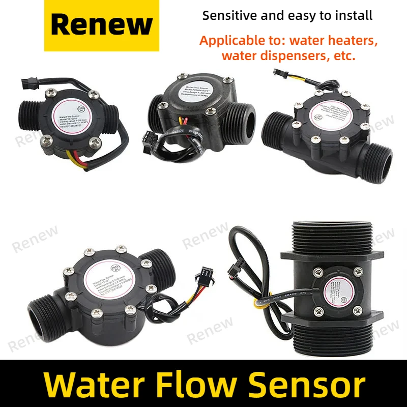 

Water Flow Sensor Dc3.5-24v Nylon Liquid Flowmeter Npn Hall Flow Sensor Water 1.75mpa 1/2" 3/4" 1" 2" Fluid Flow Sensor Switch