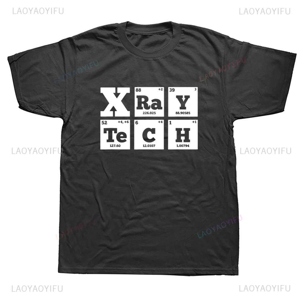 Lab Graphic Printed Radiologist Xray Tech Periodic Table Funny T Shirt Humor Joke Casual Fashion Streetwear Short Sleeve Man Tee