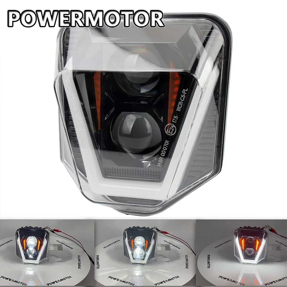 

Мотоциклетные светодиодные фары E-Mark для Husqvarna TE FE TC FC FE501S 450 350 250I 701 E24, дальний ближний свет, супермотор, велосипед для грязи