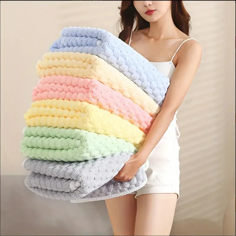 

2pcs Ultra-Soft Towel Microfiber Bath Towels Super Absorbent Quick-Dry Waffle Weave for Daily Use Spa Gym Travel Shower Towels