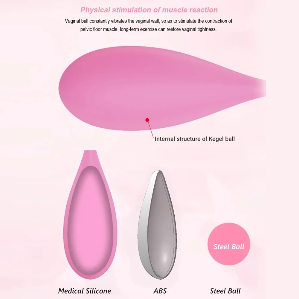 Pelvic Floor Muscle Trainer - Pelvic Floor Tightening and Strengthen Bladder Control - Weighted Exercisers for Women Kegel ball