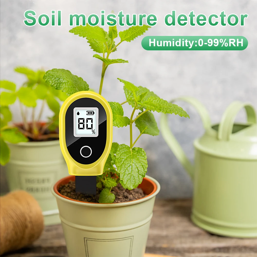 Soil Mositure Tester Digital LCD Soil Water Content Analyzer Flowers Soil Moisture Sensor Meter for Garden Greenhouse