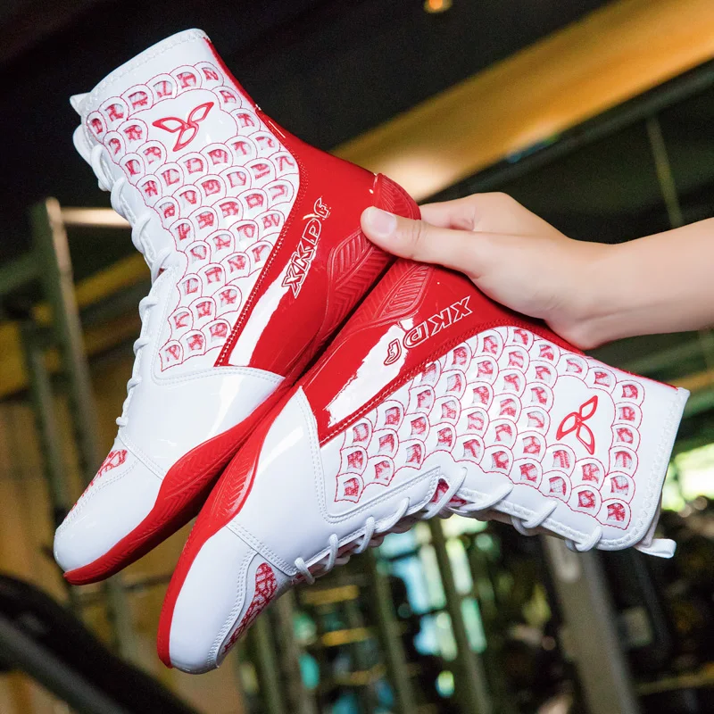 

Горячая новинка 2026: Профессиональные мужские борцовские кроссовки для бокса и тренировок в зале, высокие кроссовки для молодежи, для единоборств