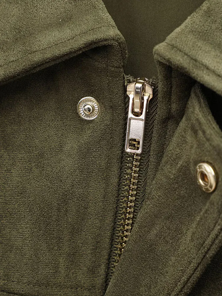 NLZGMSJ ฤดูใบไม้ผลิผู้หญิงสไตล์ลําลองสั้นเสื้อแจ็คเก็ตซิปเสื้อแขนยาวผู้หญิง Elegant ใหม่ Outerwears