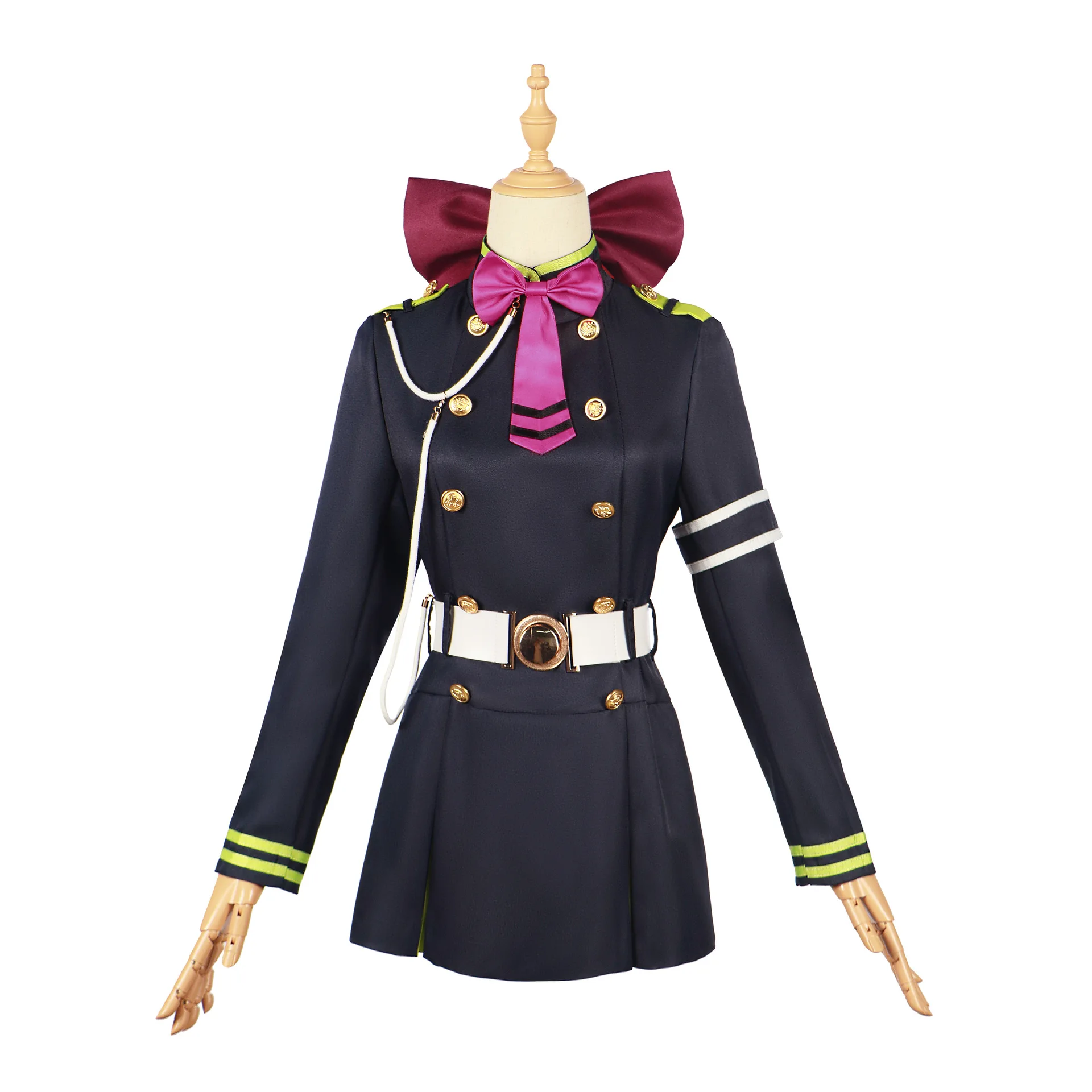 Anime Jepang Owari No Seraph Owari No Seraph Hiiragi Shinoa Cosplay Kostum Purple Uniform Anime Full Halloween Party Costume