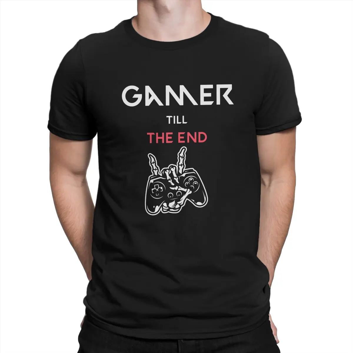 Valorant Men's TShirt Gamer Till The End Individuality T Shirt Harajuku Streetwear Hipster